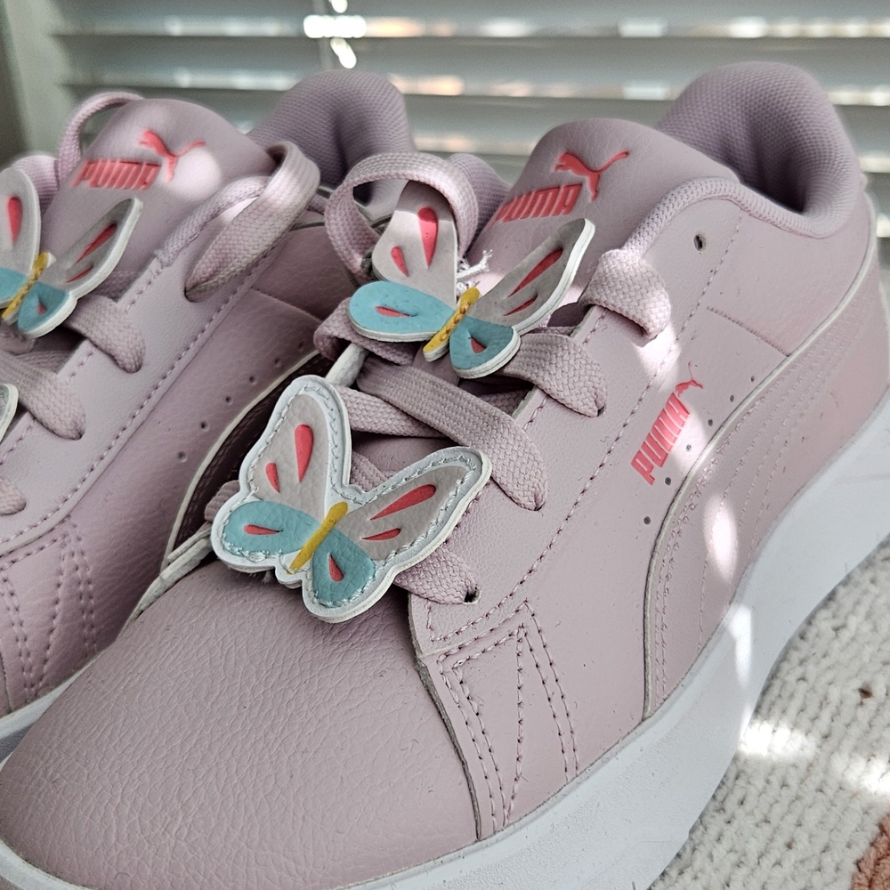 Puma Kids Pink Butterfly Sneakers - Picture 3 of 12